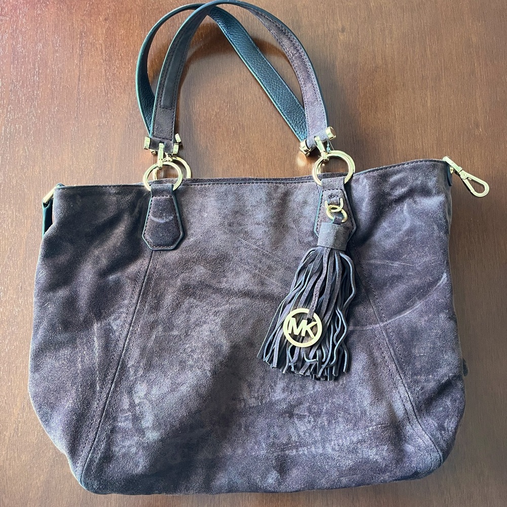Michael Kors brown suede large hobo bag, NWOT
